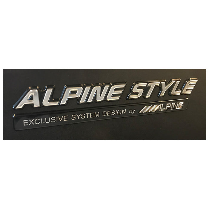 Alpine Style emblem sort/krom alpine