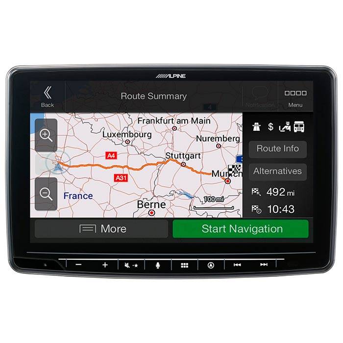 Alpine INE-F904DC Halo9 med navi og truck kort alpine