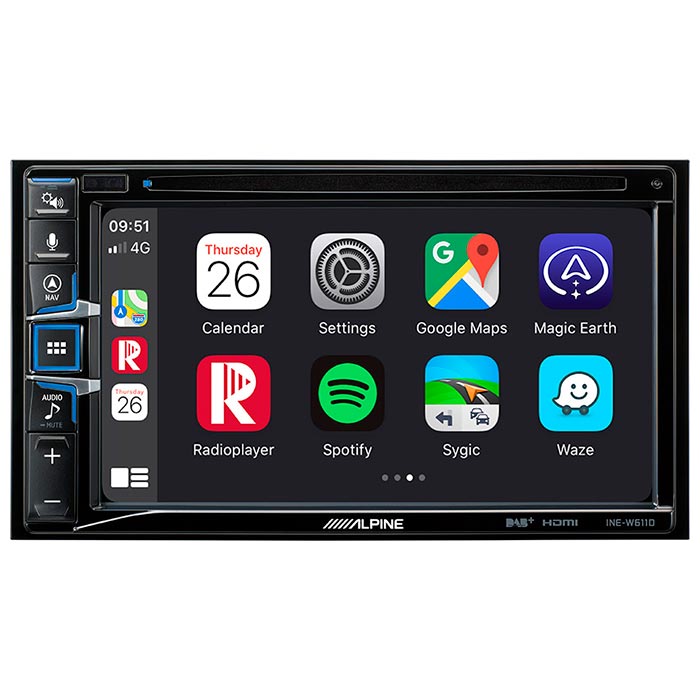 Alpine INE-W611D 2-DIN multimedia station med navi alpine
