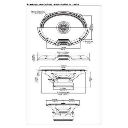 Alpine R2-S69 6x9" højttaler 2 vejs coaxial alpine