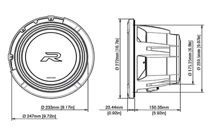 Alpine R2-W10D4 Type-R subwoofer 10" 4 Ohm alpine