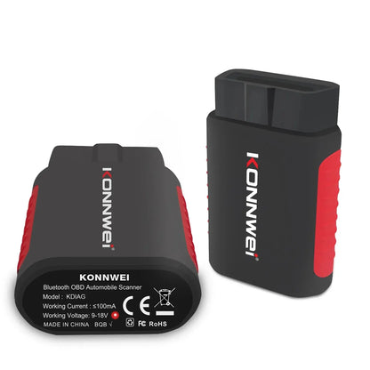 KONNWEI Kdiag - Bildiagnostik Scanner Pro, OBD2 Bluetooth iPhone, Android (inkl. taske) - BilligStyling