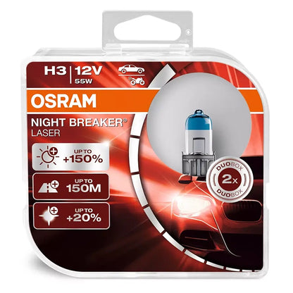Osram Night Breaker Laser H3 55W 12V +150 Procent - Sæt osram