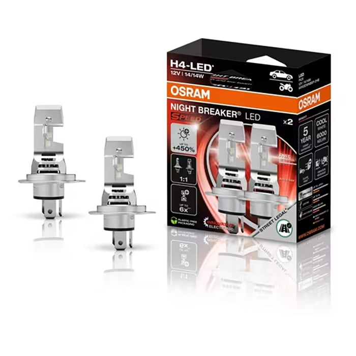 Osram Night Breaker LED Speed H4 12V - Sæt med 2 stk. Osram