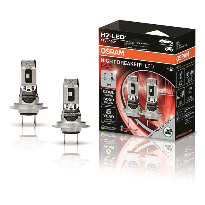 Osram Night Breaker LED Speed H7 - Sæt med 2 stk. - BilligStyling