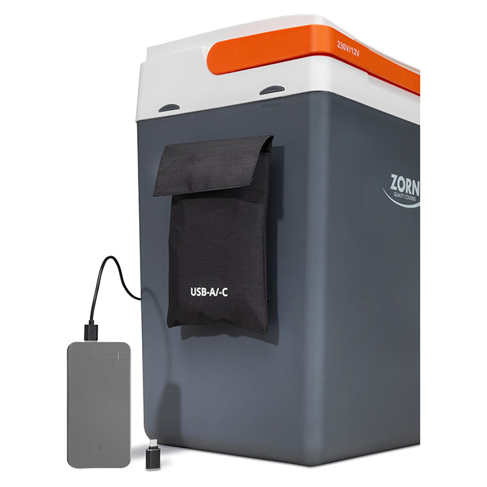 ZORN 30L elektrisk køleboks 12/230V inkl. Powerbank zorn