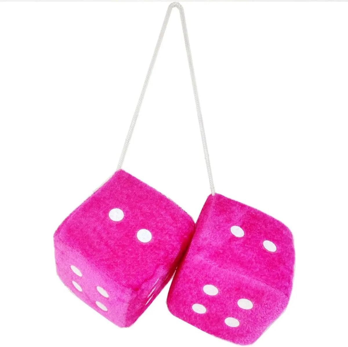 Terninger til forruden, 7x7 cm, Rosa Rød, sæt med 2 stk. - BilligStyling