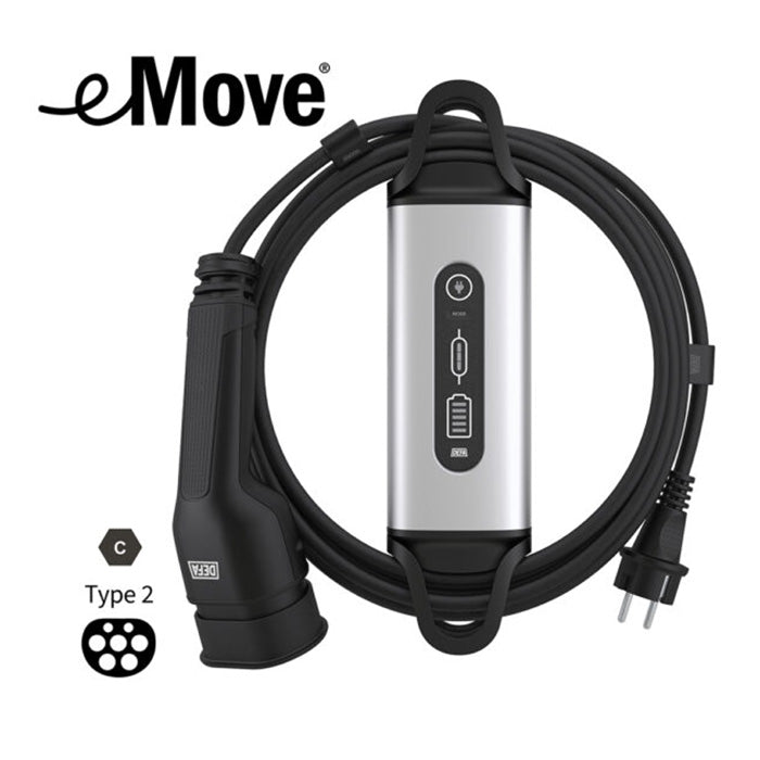 DEFA eMove 6A transportabel lader til 230V - 6m kabel - BilligStyling