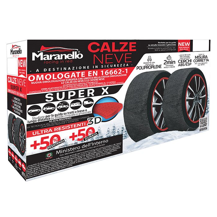 Maranello Super X Ultra stærke Snesokker str. XXXL maranello