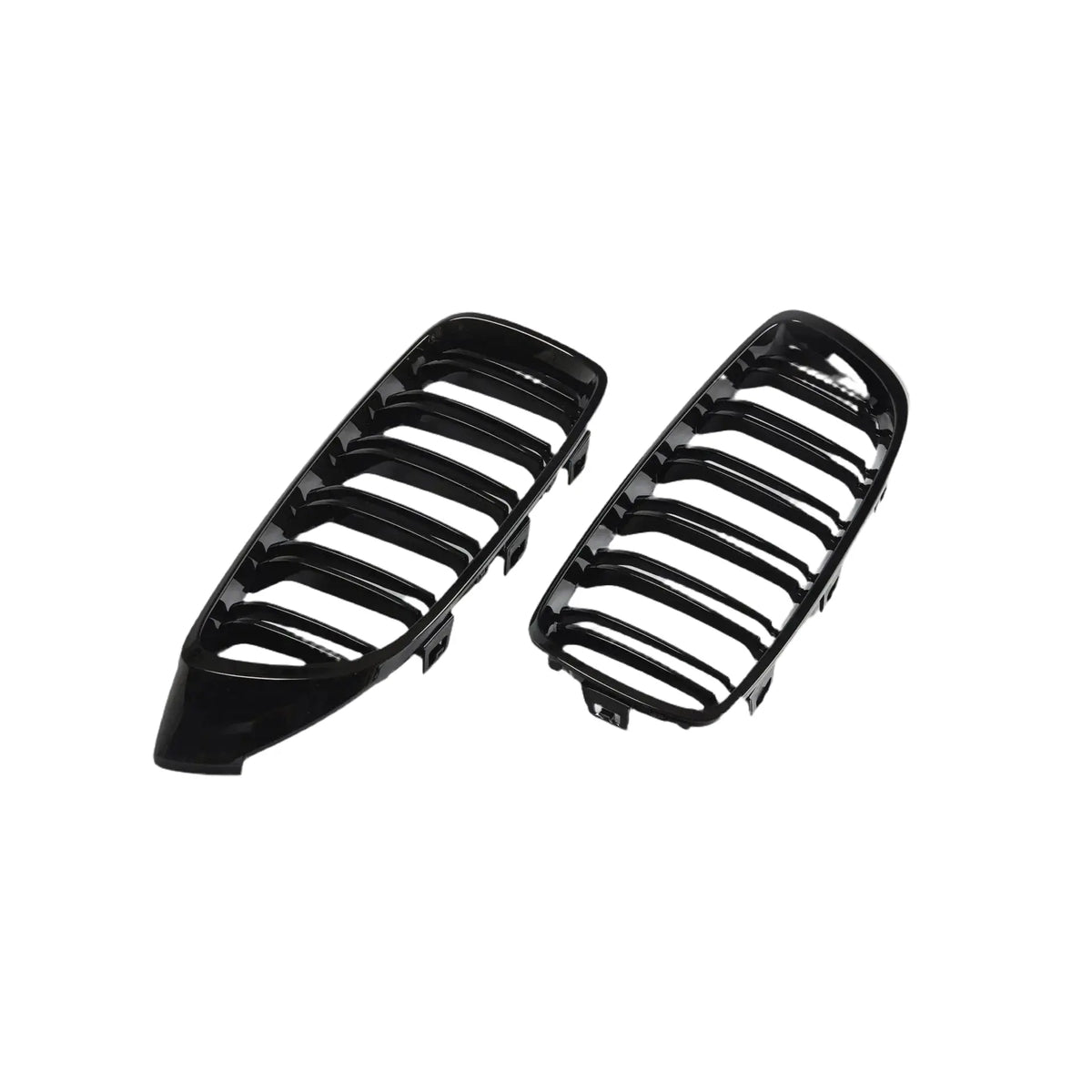 BMW 4-serie frontgrill nyrer - (2013-2020) F32/F33/F36 - Sort højglans - Komplet sæt - BilligStyling