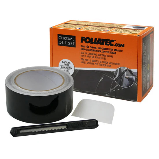 Foliatec Chrome Delete folie sæt, Sort Glans - 5cm x 15M - BilligStyling