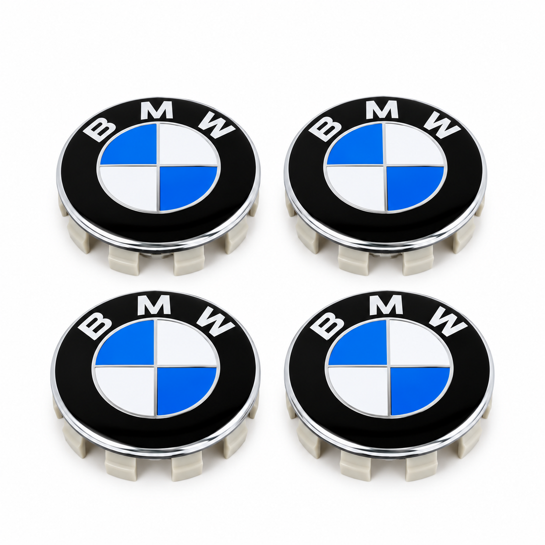 BMW centerkapsler hvid/blå, sæt med 4 stk - 68 mm BilligStyling