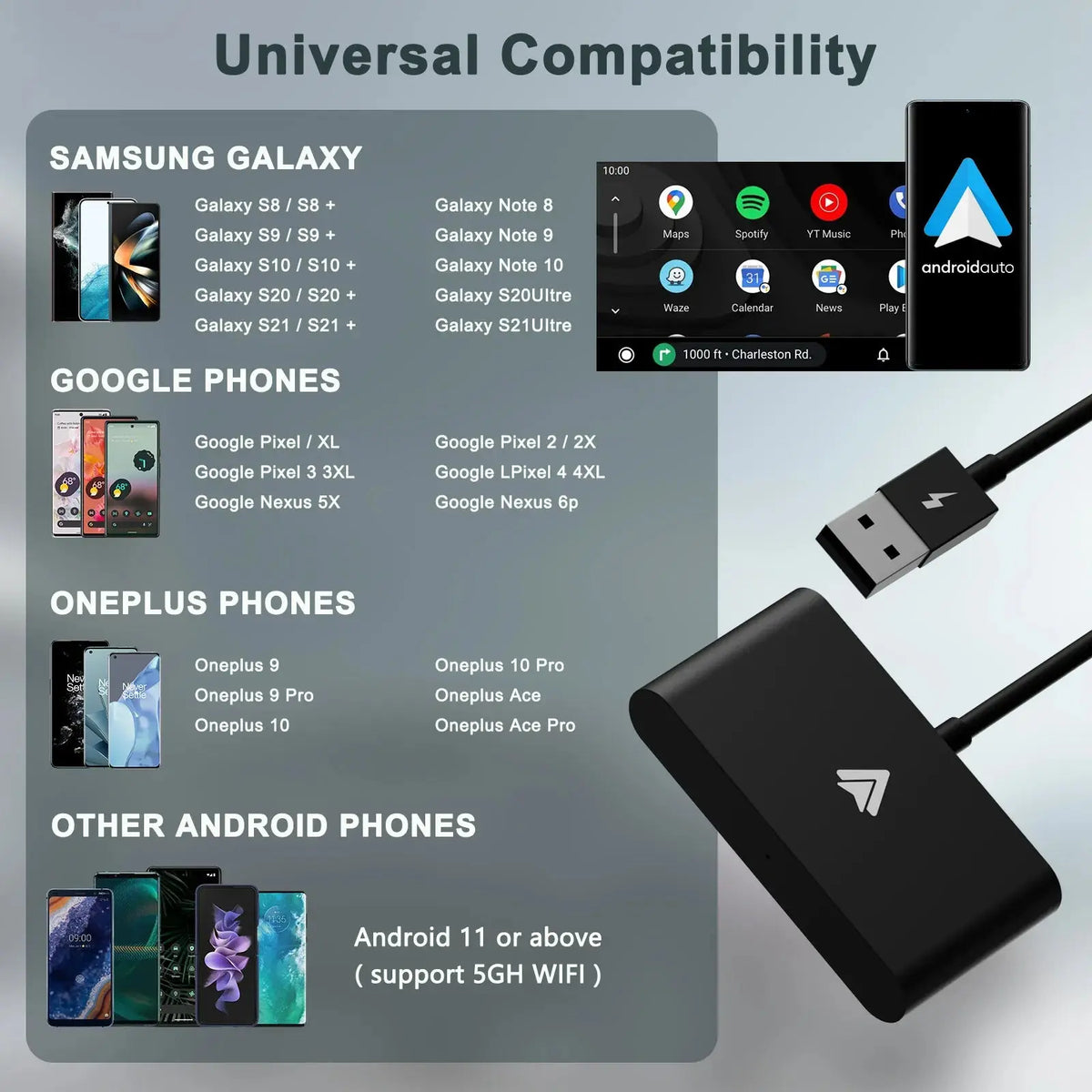 Android Auto, trådløs adapter - BilligStyling