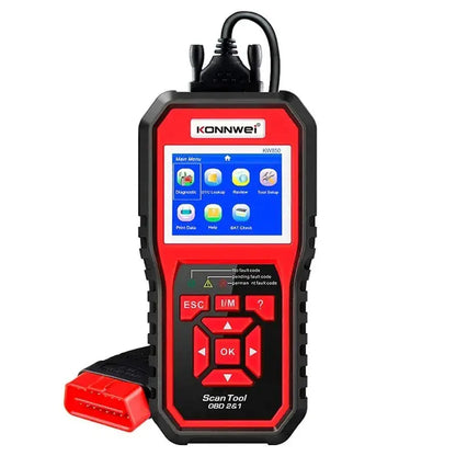 KONNWEI KW850 - OBD2, EOBD, OBD1 - Bildiagnostik Scanner med skærm (inkl. taske) - BilligStyling