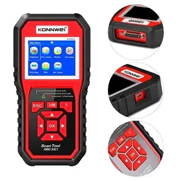 KONNWEI KW850 - OBD2, EOBD, OBD1 - Bildiagnostik Scanner med skærm (inkl. taske) - BilligStyling