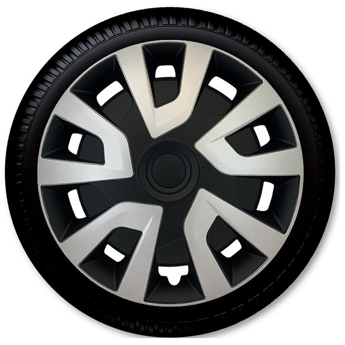 16" Revo VAN Silver/Black hjulkapselsæt coverline
