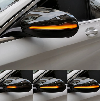 Dynamisk Blinklys – Mercedes W205, W222, GLC, E m.fl. (Sort Design) - BilligStyling