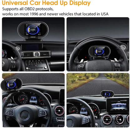 KONNWEI KW206 OBD2 Gauge - Digitalt speedometer (Head up display) - BilligStyling