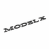 Tesla Model X Modelbetegnelse Bag, Sort højglans BilligStyling