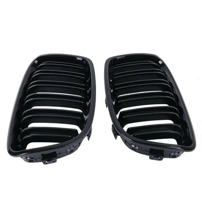 BMW 1-serie F20/F21 (2011-2015) Frontgrill nyrer - Sort højglans - Komplet sæt - BilligStyling