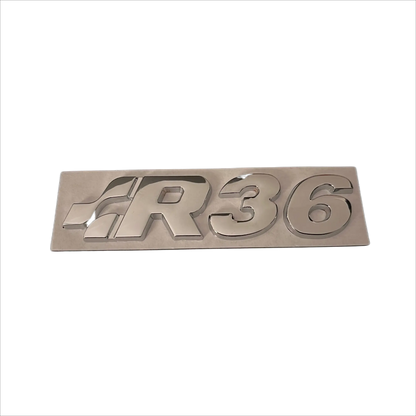 Volkswagen R36 emblem, sølv - BilligStyling