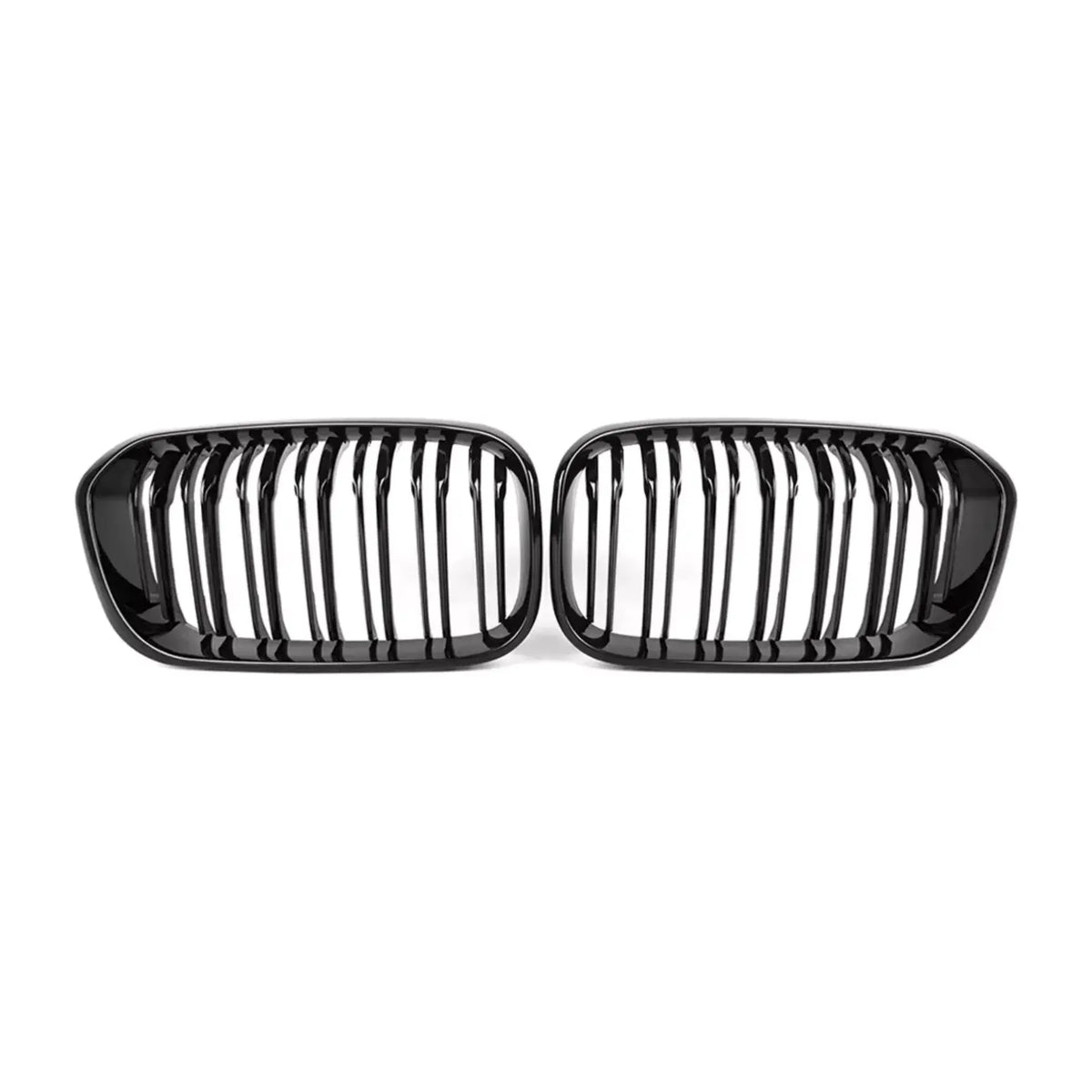 BMW 1-serie F20 LCI frontgrill nyrer - Sort højglans - Komplet sæt - BilligStyling