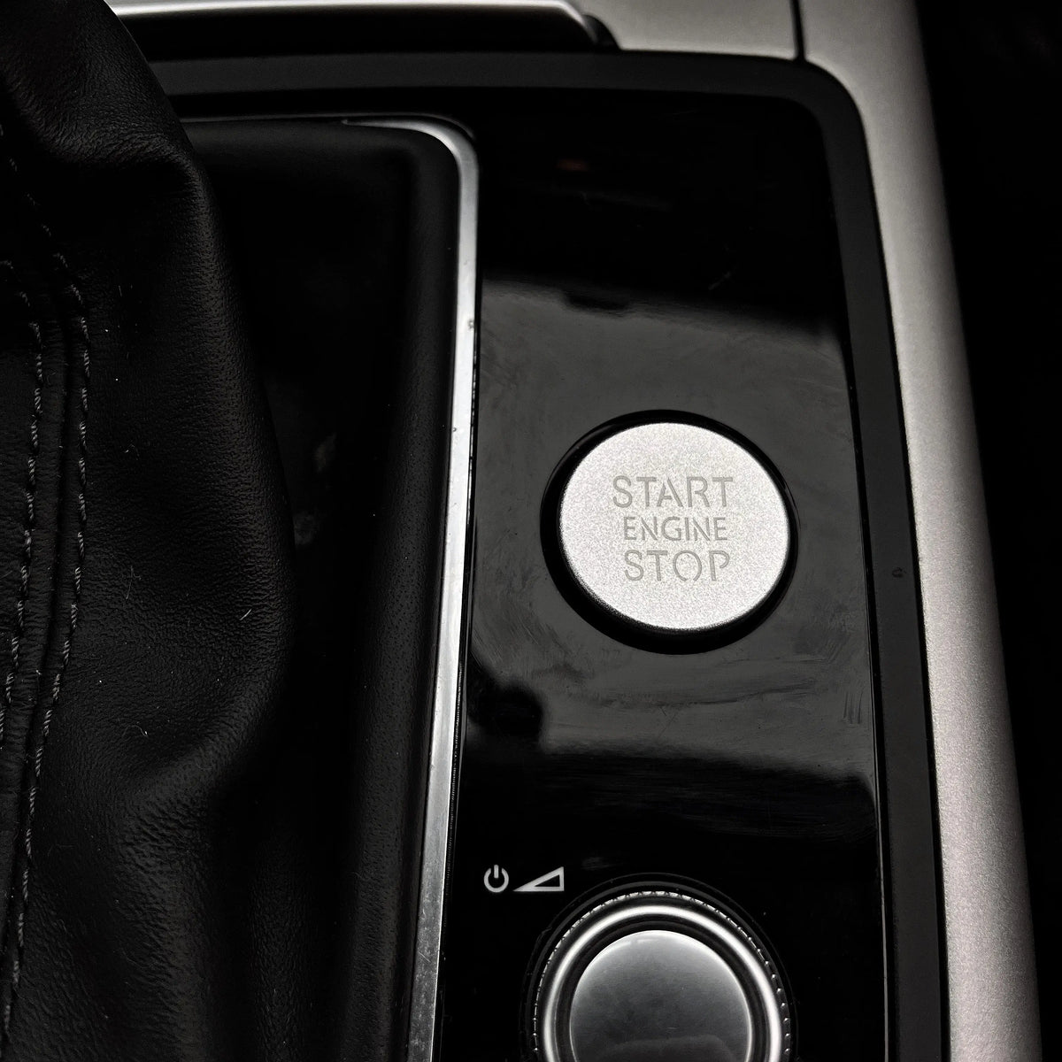 Audi start/stop knap - SØLV - BilligStyling